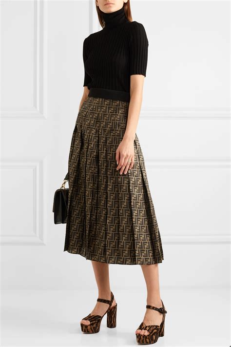 fendi baby skirt|fendi pleated midi skirt.